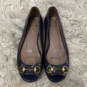 Gucci navy patent leather